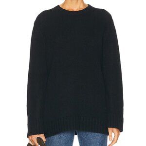 JENNI KAYNE Amelia Black Crew Neck Sweater Cashmere Pullover Women's Size M